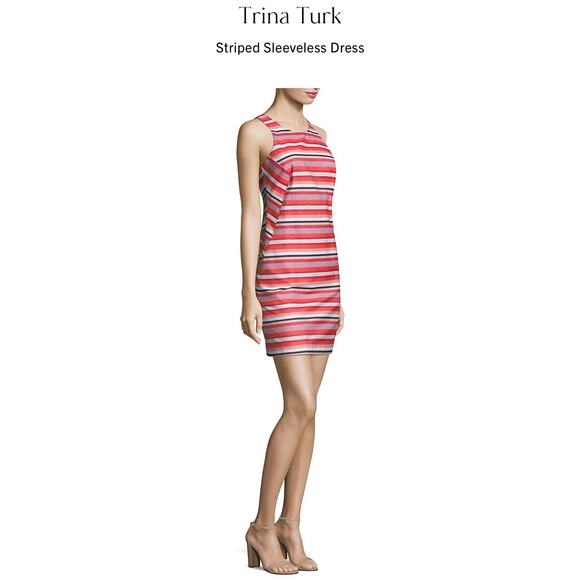 trina turk visalia striped sleeveless dress Size 4 - Picture 7 of 7